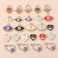 10Pcs Mix Turkish Lucky Eyes Charms Enamel Evil Eye Charms Pendants for Dangle Earrings Bracelet Necklace Keychains DIY Jewelry