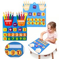 Children Counting Early Education Learning Game Toddler Montessori Toys Felt Finger Numbers Math Toy for Kids Intelligence TMZ