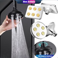 High Pressure Rainshower Head Magic Water Flow Rainfall Shower Head Mini Top Spray Water- Saving Shower Bathroom Accessories