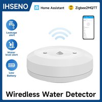Smart Water Immersion Sensor Zigbee3.0 Tuya Z2M Flood Leak Detector Wireless Alarm Support Z2MQTT Home Assistant Safety Protect
