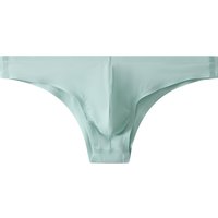 Men's Sexy Low Waist Ice Silk Underpants, Thin Transparent Traceless Bikini Briefs with Bulge Pouch, Comfy for Daily Wear