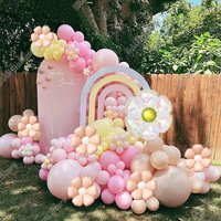 152Pcs Macaron Candy Colored Balloon Garland Arch Daisy Foil Balloon Girl Princess Birthday Party Wedding Decoration Baby Shower