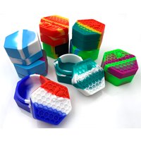 Silicone Container Big Hexagon Bee Style Silicone Jar for Oil Wax Box Cream Easy To Hold and Carry