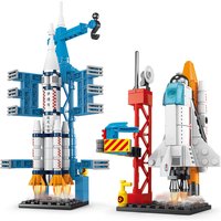 DIY Space Rocket Building Blocks Craft Launch Center Base Puzzle Model Set Bricks Toys For Children Boys Christams Gift