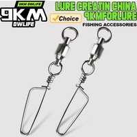 Fishing Ball Bearing Swivel Snap Coastlock Snap High Speed Trolling Connector Stainless Steel Swivels Fishing Accessories Clip