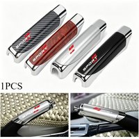 1PCS Sports Logo Handbrake Cover, ABS Smooth Sleeve, Wear Resistant Auto Interior Trim, Fit Sedan SUV, Multi Color Choice