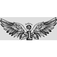 Herbal NO.1 Wings Letter Tatoo Sticker Lasting Fake Tattoo for Woman Man Chest Art Punk Faux Temporary Tatoo Waterproof Tatuajes
