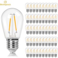 S14 2W Plastic Edison Light Bulbs Vintage Shatterproof E27 Base Warm White Equal to 20W Incandescent String Light Replace Bulb
