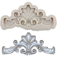 Scroll Relief Border Silicone Mold DIY Flower Cupcake Topper Fondant Cake Decorating Tools Candy Clay Chocolate Gumpaste Moulds