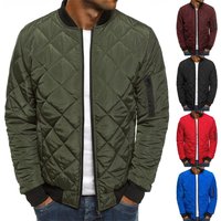 Veste d'hiver légère pressée en maille pour homme, col de Baseball, Vintage, vol décontracté, manches longues, nouvelle collection