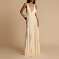 Sexy Deep V Lace Hollow Patchwork Long Dress Elegant Simple Swing Halter Dresses Show Style Sleeveless Solid Color Evening Dress