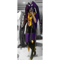 Pierrot Purple joker Cosplay Costumes Game COS Role Play Clown Uniform Circus Halloween Carnival Party Outfit Men Woman