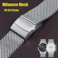 Milanaise-Uhrenarmbänder für IWC 18 mm 20 mm 22 mm Uhrenarmband für Seiko-Armband 1,0 mm 0,6 mm Shark Mesh-Armband Edelstahl-Armband