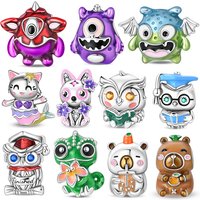 Original Charms 925 Silver Monsters And Cute Animals Charm Beads Fits 3mm Original Bracelet Necklace Womens DIY Jewelry Gift New