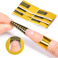 1 Pack French Nail Form Tips Acrylic UV Gel Extension Curl Form Building Gel Sticker Art Manicure Stencil Nail Art Tools