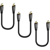 Micro HDMI-compatible to Mini HDMI-compatible C/D Type Adapter Cable for Raspberry Pi 4 Tablet Camera Camcorder Portable Monitor