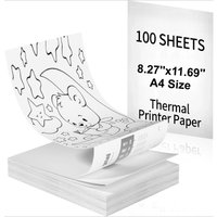 100 Sheets Thermal Printer Paper, 8.5''×11'' US Letter Size, Advanced Printing Paper, Thermal Paper Compatible with A4 Printer
