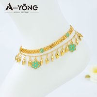 Arabic Fashion Ankles Chains 21k Gold Plated Turkish Coins Vintage Foot Bracelet Nigeria Islamic Women Bridal Wedding Jewelry
