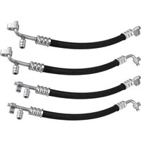 #6 #8 #10 Thick-wall A/C Refrigerant Hose Assembly Movable Pressure Plate Fitting with Service Ports Air Conditioning Gas Pipe