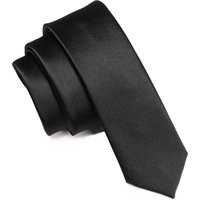 EASTEPIC Fashion Design 5 cm Solid Color Cool Tie for Men Women's Necktie Black Satin Business Trip Wedding Party Birthday Gift