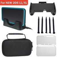 Protective Support Case ABS Plastic Console Gamepad Hand Grip Black for Nintendo NEW 2DS LL 2DS XL Console