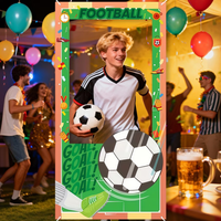 Football Game Theme Birthday Party Photo Booth Props Soccer Sports Events Celebrate Party Backdrop Decorations