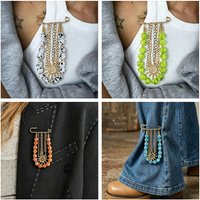 Cross-border ins dopamine wind color acrylic handmade beaded accessories bag pendant keychain fixing pin