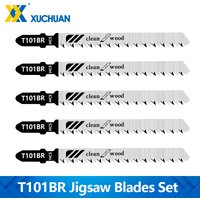 5pcs T101BR Jigsaw Blades High Carbon Steel Jig Saw Blade For Fast Cutting Wood T-Shank Jigsaw Blades Hand Tools