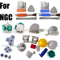 For NGC gamepad control Gamecube settings full button LR trigger button ABXY button rubber conductive joystick screwdriver kit