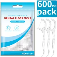 600/300/150pcs Ultra-Fine Toothpicks, Home Set, Portable and Disposable Care Floss- Deep Cleaning for Oral Care