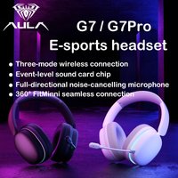 AULA G7/G7Pro Tri-Mode Wireless Gaming Headset 10ms Low Latency 7.1 Surround Sound Noise Cancelling Mic RGB Gaming Headphones
