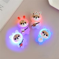 Cartoon Boy Girl Bear Pendant Bag Key Chain Shoulder Bag Doll Pendant Key Rings Keychain Flashing Light Keychain