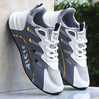 Breathable and comfortable men's sports shoes, with an inner height increase and a low top strap, suitable for outdoor sports an