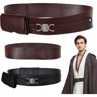 Juedi Knight Anakin Belt Black Brown Movie Space Battle Cosplay Fantasy Costume Accessories Adult Men Fantasia Props Halloween