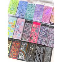 SKYSONIC 5pcs 6pcs Full Set Series Decorative Stickers Bubble Chain Gem Idol Cards Scrapbooking Diary Sticker Korean Stationery