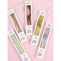 6/12/48pcs/1case Birthday Candles Spiral Cake Candles Long Thin Cake Candles For Wedding Party And Cake Decoration