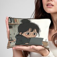 Reading Girl Design Student Geschenk Kosmetiktasche Make-up Organizer für Reisen Leichte modische Kosmetiktasche Reißverschlusstasche