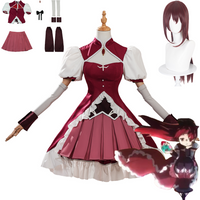 Anime Puella Magi Madoka Magica Walpurgisnacht Sakura Kyoko Cosplay Costume Wig Red Uniform Dress Wig Woman Sexy Carnival Suit
