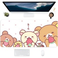 Cute Bear Rilakkuma Nootbook Game Rug Mouse Gamer Keyboard Pad Large Gaming Non-slip Mousepads Laptop Tablet Mat Mini PC Playmat