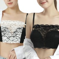 1-3pcs New Lace Cover Collar Reduces Light Leakage Women's One-piece Strapless Base Thin Anti Artifact Fake Collar