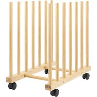 Art Canvas Storage Rack with Wheels Mobile Stand for Canvases, Drawing Boards, Prints and Framed Artwork
