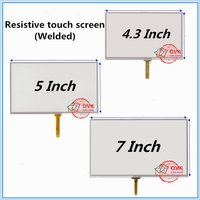 QVK 4.3/5/7 Inch Universal Resistance Digitizer Touch Screen Panel Glass For MP3 Replacement Parts 103*64/118*72mm