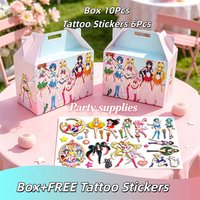 Cartoon Sailored Moons Themed Paper Boxes Combination New Goddesses Characters Stories Cards Anime Game Family for Birthday Part