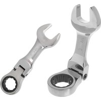 Mini Ratchet Wrench With Movable Head Short Handle Ratcheting Wrench Dual-purpose Open Spanner For Auto Repair DIY Hand Tools