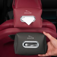 Suede Car Tissue Bag Hanging Vehicle Napkin Box For Jaguar XE XF XJ XKR XFL S F XK XJL XJ6 XJS E-Pace I-Pace S-Type X-Type XFR X