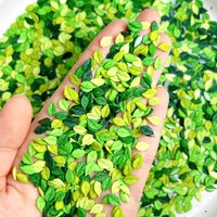 60PCS Creative Realistic Luminous Leaf Resin Nail Charms 3D Mini Minimalist 6-colors Leaf Nail Art Decorations DIY Nails Crafts