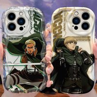 Japanese Manga Attack on Titan Erwin Smith Armin Arlert Case for iPhone 17 16 E 15 14 13 12 Mini 11 Pro Max 8 7 Plus Wave Covers