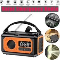 12000 mAh Solarpanel-Notfallradio, handgekurbelt mit LED-Taschenlampe, Powerbank, SOS-Alarm, FM/AM/NOAA FM-Level-Radiofunktion