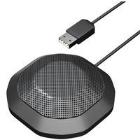 USB/3.5mm Plug Microphone Omnidirectional Condenser Computer PC Mic with Touch Mute Plug and Play Compatible with Windows MacOS