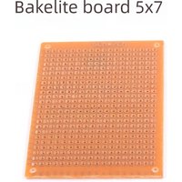 50pcs 5x7cm Single Side PCB Prototype Board Bakelite Universal Paper Breadboard Stripboard for DIY Arduino Project 5x7 CM